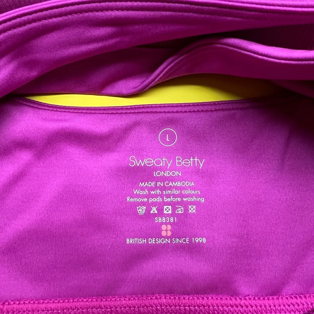 Sweaty Betty All Day Wrap Crop Top sz L NWOT - Picture 8 of 8